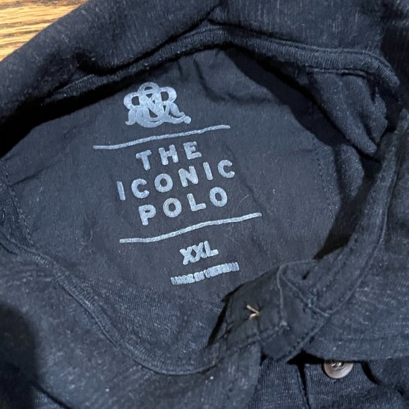 Double RL RRL Iconic Polo Gray/Black XXL - Picture 2 of 6